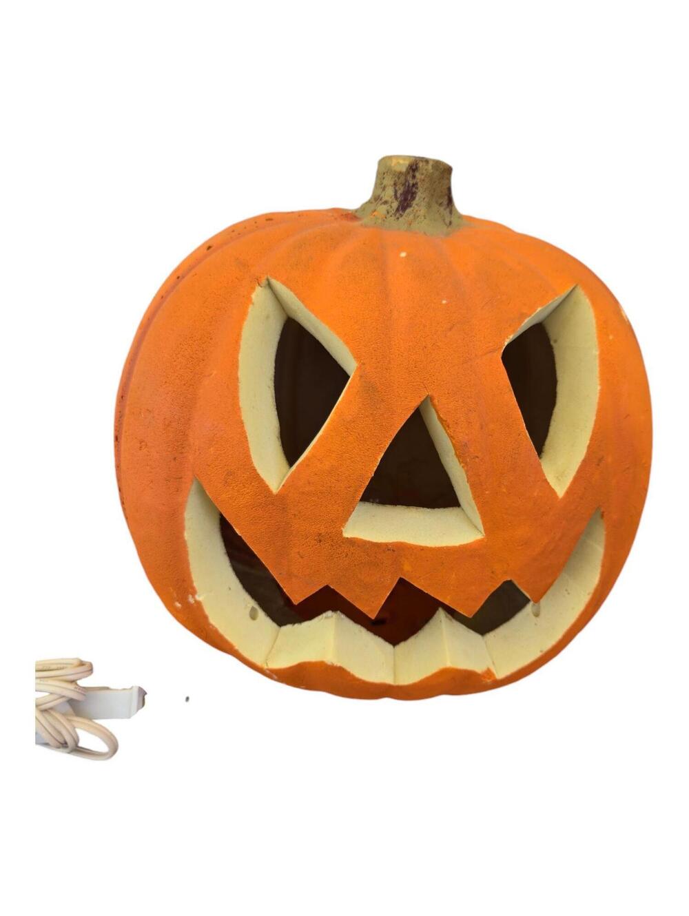 Vintage blow mold Jack o lantern, Halloween decor, Trendmasters, foam pumpkin